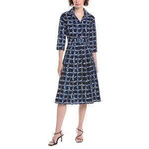Samantha Sung Womens Audrey #1 Shirtdress, Blue